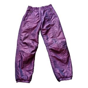 Kaelin Women's Medium Purple Iridescent Snow Pants, Vintage